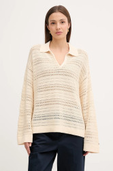 Svetr Tommy Hilfiger dámský, béžová barva, WW0WW46524