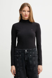 Svetr Tommy Hilfiger dámský, černá barva, WW0WW47462