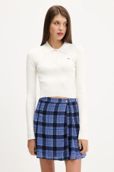 Svetr Tommy Jeans dámský, béžová barva, DW0DW21829