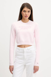 Svetr Tommy Jeans dámský, růžová barva, DW0DW22028