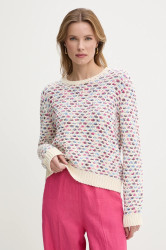 Svetr United Colors of Benetton dámský, béžová barva, 1198E10D8