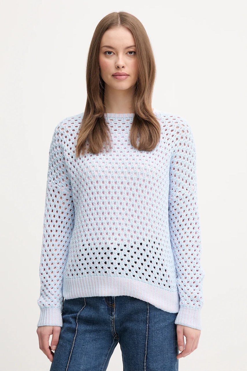 Svetr United Colors of Benetton dámský, modrá barva, 1194E10D9