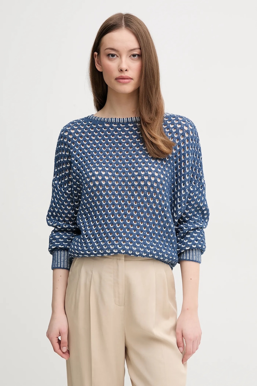 Svetr United Colors of Benetton dámský, tmavomodrá barva, 1194E10D9