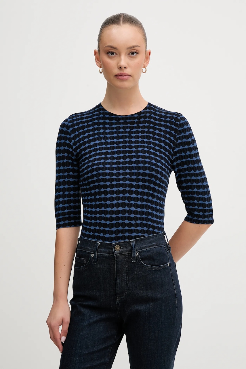 Svetr United Colors of Benetton dámský, tmavomodrá barva, 12F3D10EE