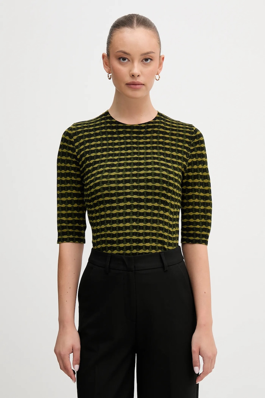 Svetr United Colors of Benetton dámský, zelená barva, 12F3D10EE