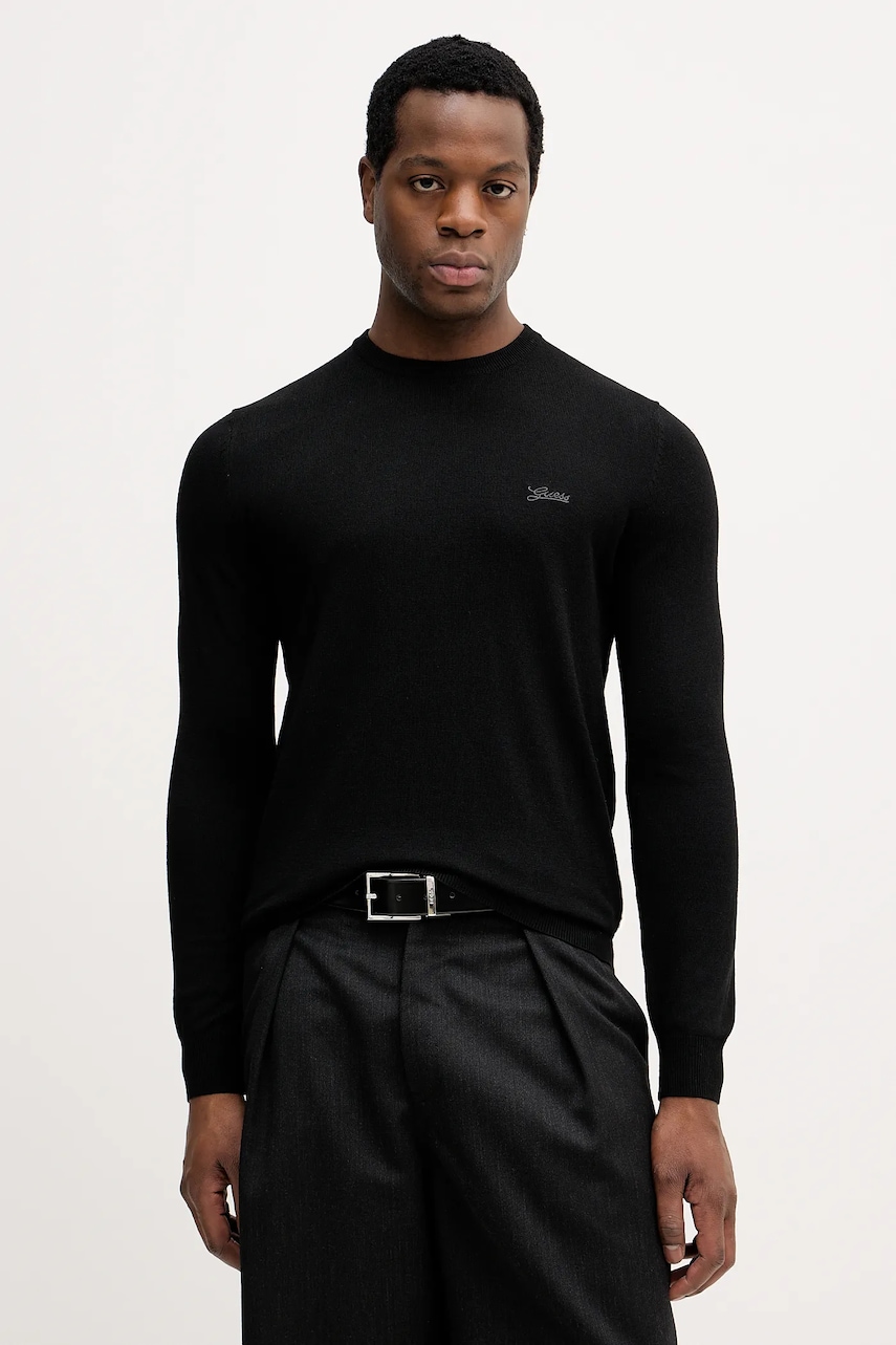Svetr z hedvábné směsi Guess DANIEL