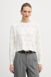 Svetr z hedvábné směsi OUI dámský, béžová barva, 96105