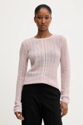 Svetr z vlněné směsi BOSS Orange C_Fasilea dámský, růžová barva, 50543960
