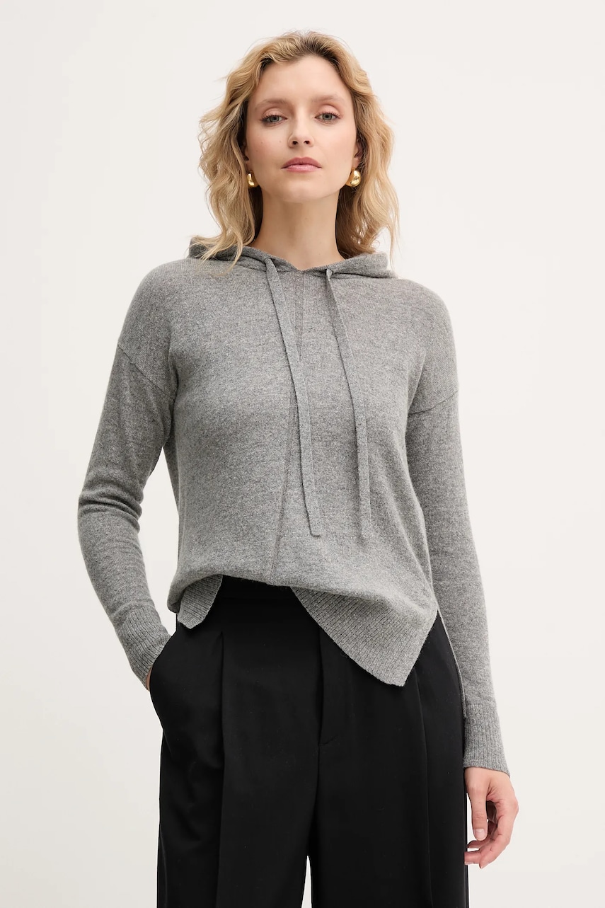 Svetr z vlněné směsi Marella Emme by Marella dámský, šedá barva, 2525366011200