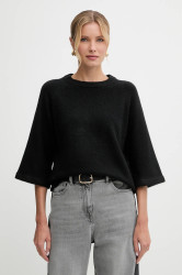 Svetr z vlněné směsi Morgan dámský, černá barva, MDELIA