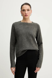 Svetr z vlněné směsi Morgan dámský, šedá barva, MFETE