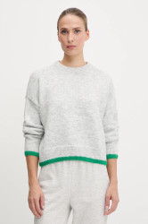 Svetr z vlněné směsi P.E Nation Marquee dámský, šedá barva, 252KF134