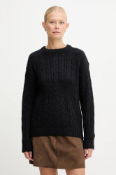 Svetr z vlněné směsi Silvian Heach MARKOVKA dámský, černá barva, GPA25146MA
