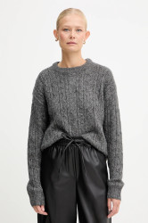 Svetr z vlněné směsi Silvian Heach MARKOVKA dámský, šedá barva, GPA25146MA