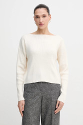 Svetr z vlněné směsi Sisley dámský, béžová barva, 1KHTL106J
