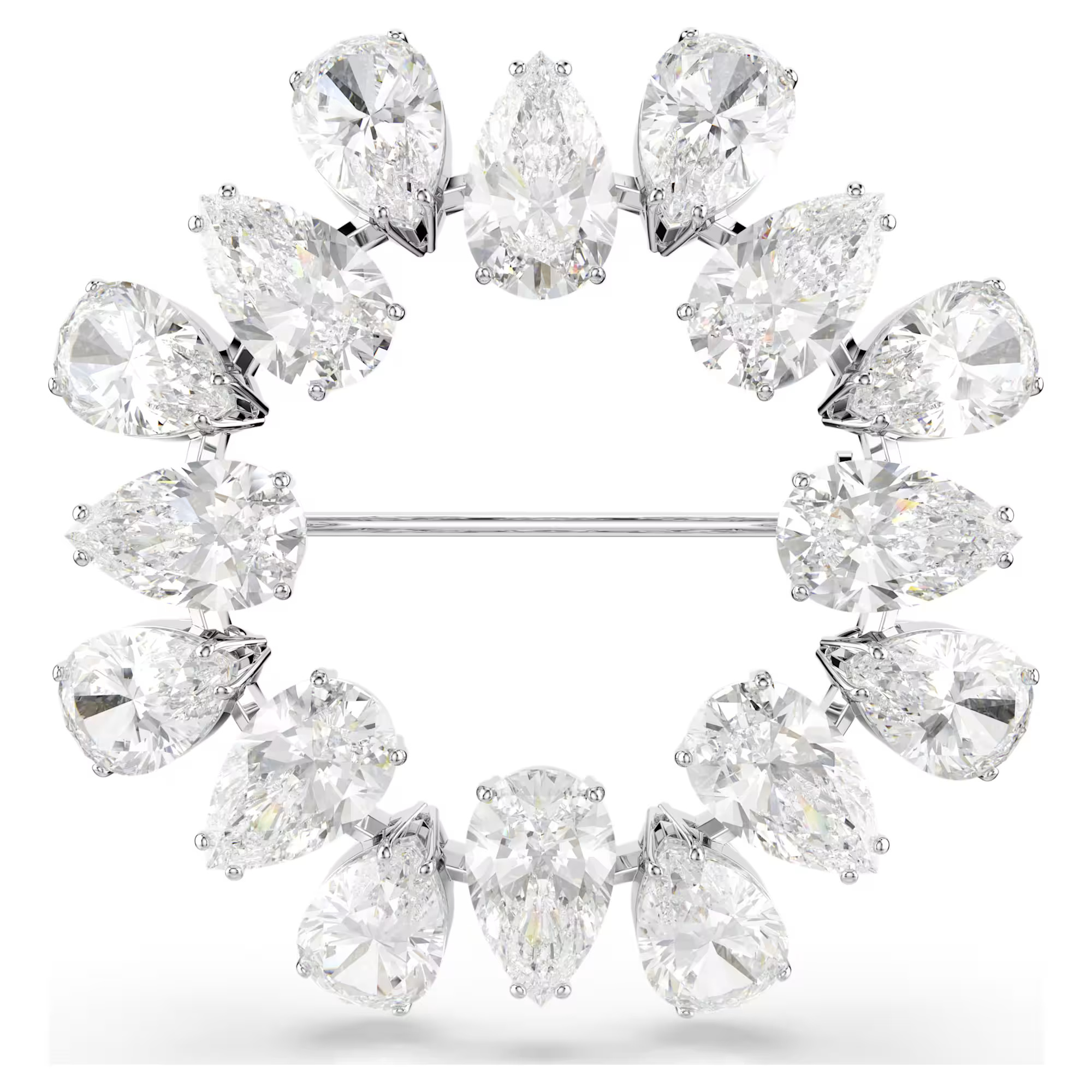 Swarovski Blyštivá brož s čirými zirkony Matrix 5714646
