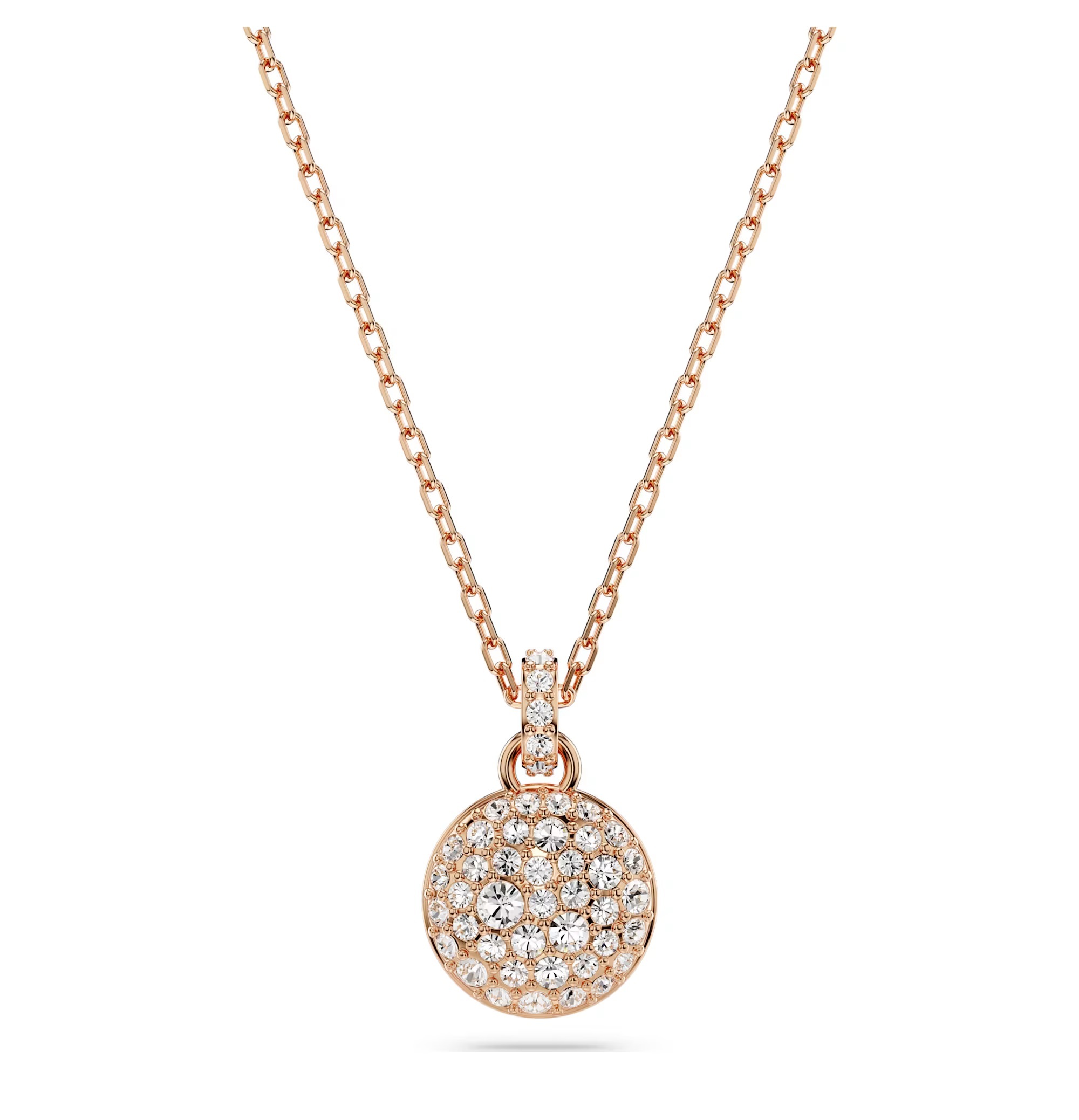 Swarovski Blyštivý bronzový náhrdelník se zirkony Meteora 5683450