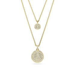 Swarovski Dvojitý pozlacený náhrdelník Meteora 5683442