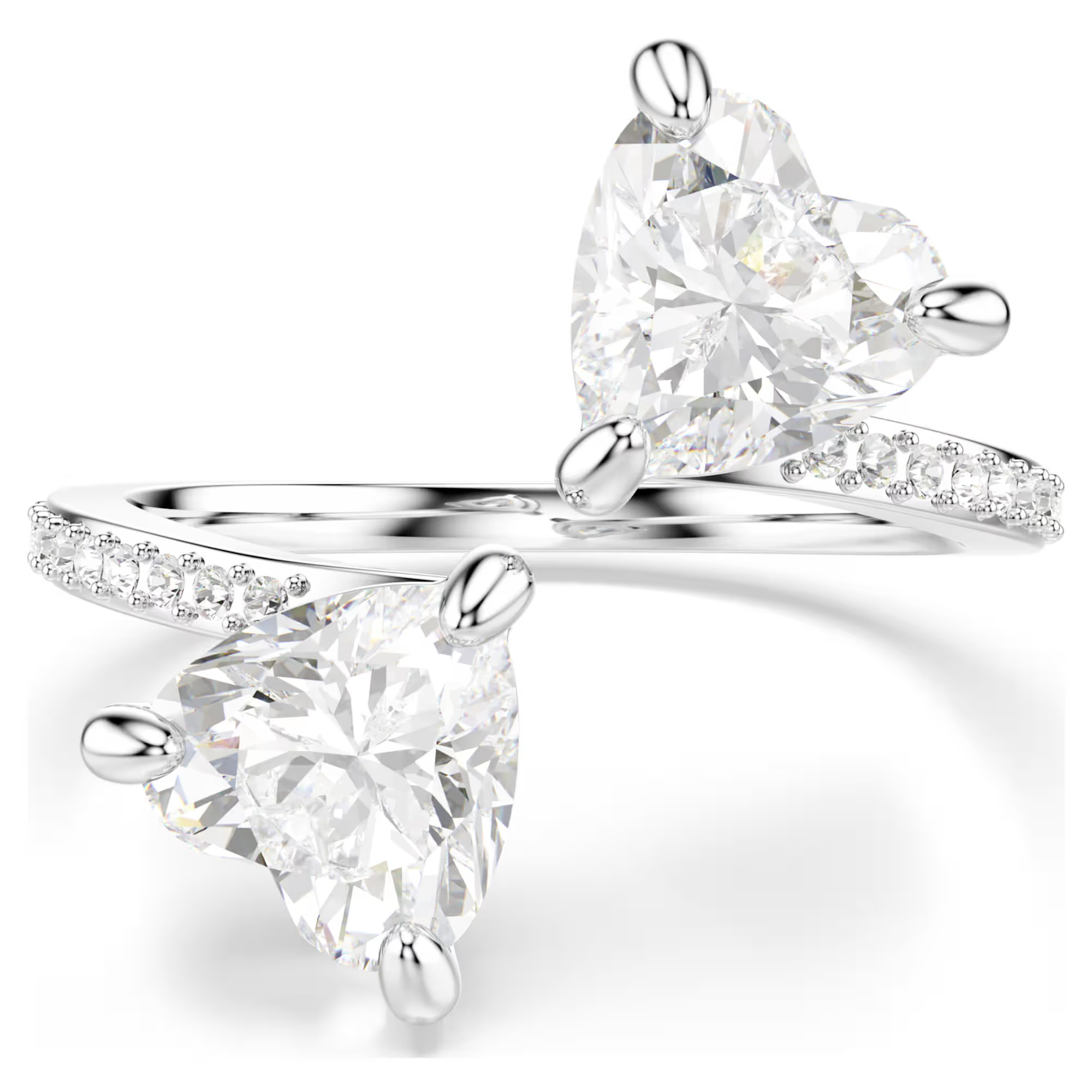 Swarovski Luxusní otevřený prsten s krystaly Swarovski Attract Soul 5535191 50 mm