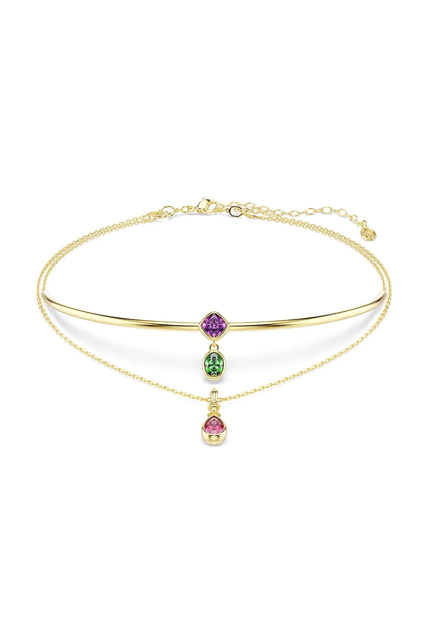Swarovski  náhrdelník s přívěskem dámský pozlacený kovový s kubickým zirkonem IMBER
