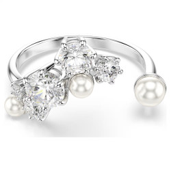 Swarovski Otevřený prsten s křišťálovou perlou a krystaly Constella 5705597 50 mm