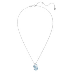 Swarovski Půvabný náhrdelník s modrou Labutí Iconic Swan 5660594