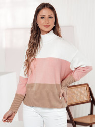 Sweter damski STRIPELO różowy Dstreet