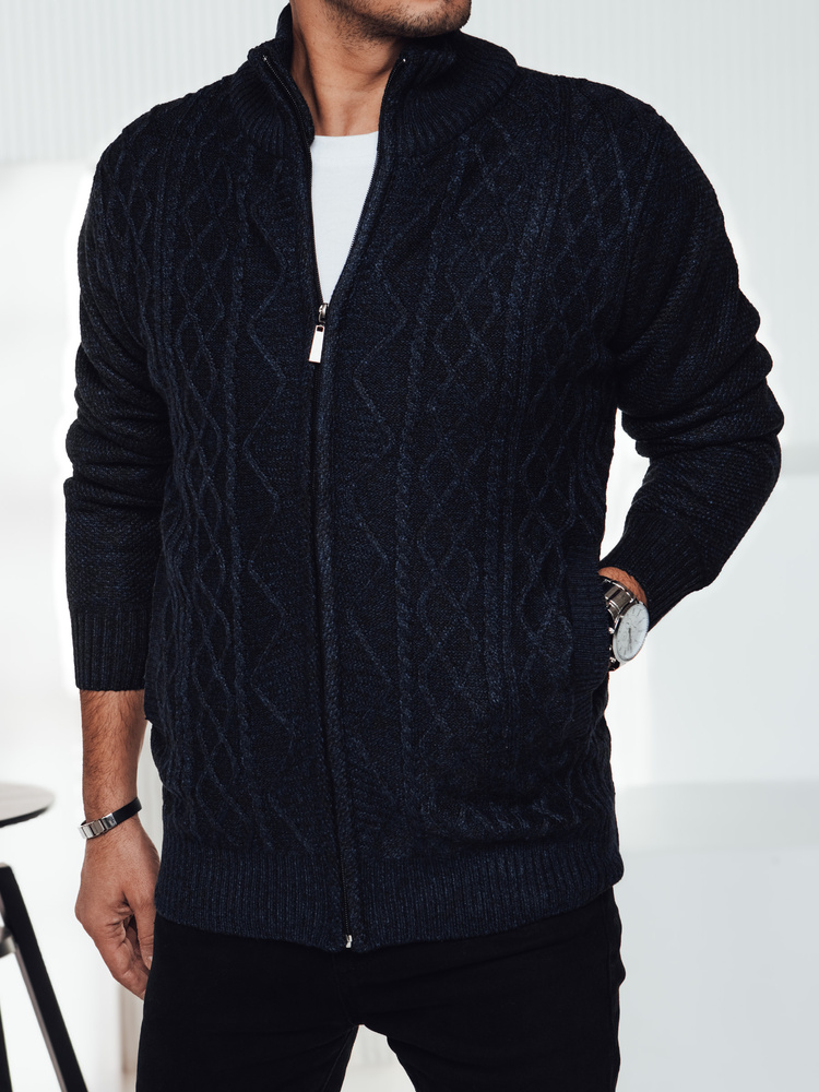 Sweter męski rozpinany granatowy Dstreet