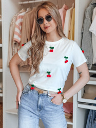 T-shirt damski CHERETTE biały Dstreet