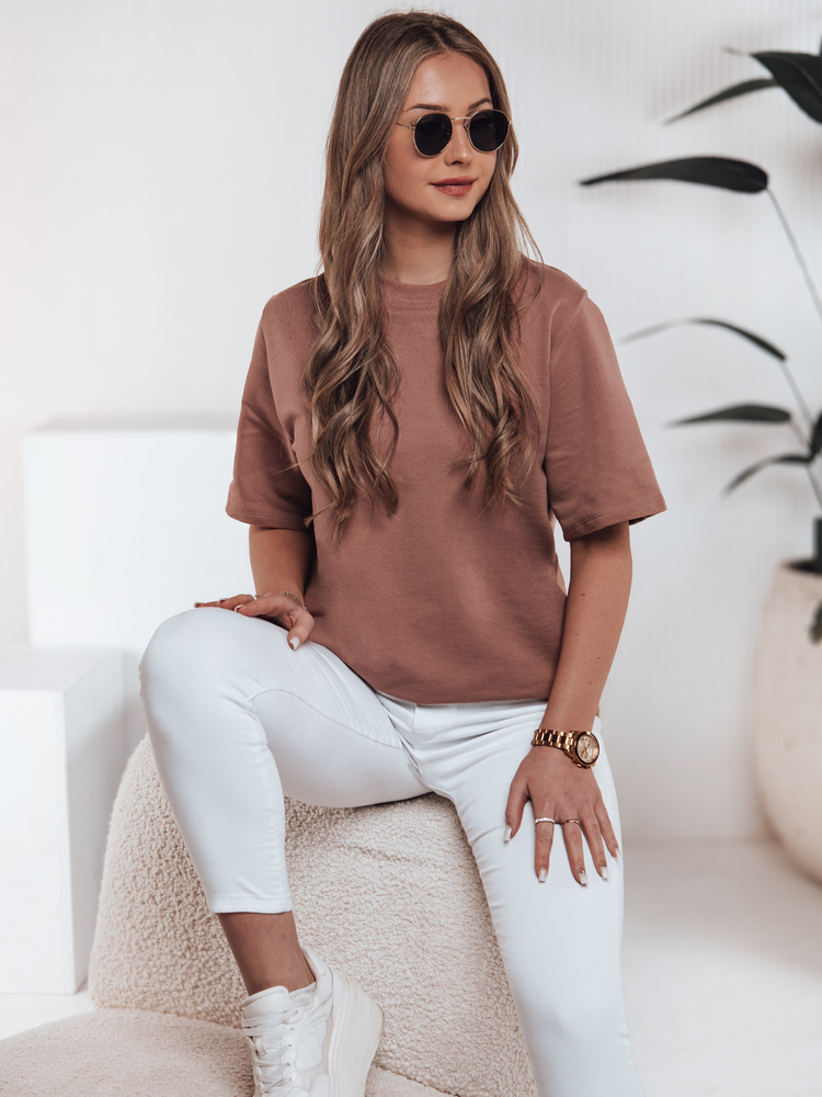 T-shirt damski SWAN ceglany Dstreet