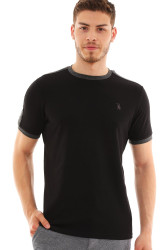T8584 DEWBERRY MEN'S T-SHIRT-BLACK
