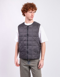 Taion Crew Neck Zip Down Vest D.CHARCOAL S
