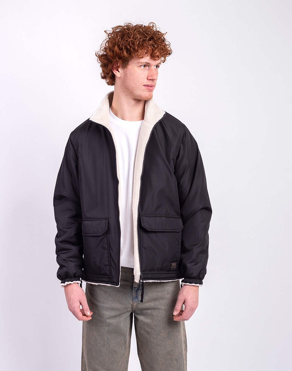 Taion Non Down Military Reversible Boa Hi Neck Jacket BLACK×CREAM M