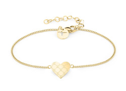 Tamaris Slušivý pozlacený náramek Logomania Heart TJ-0529-B