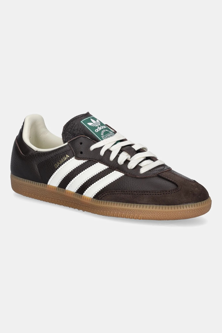 Tenisky adidas Originals Samba OG pánské, hnědá barva, JR0891