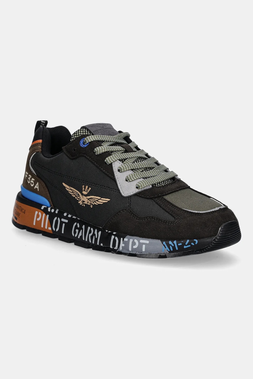 Tenisky Aeronautica Militare SNEAKERS pánské, černá barva, 252SC0276UCT03380