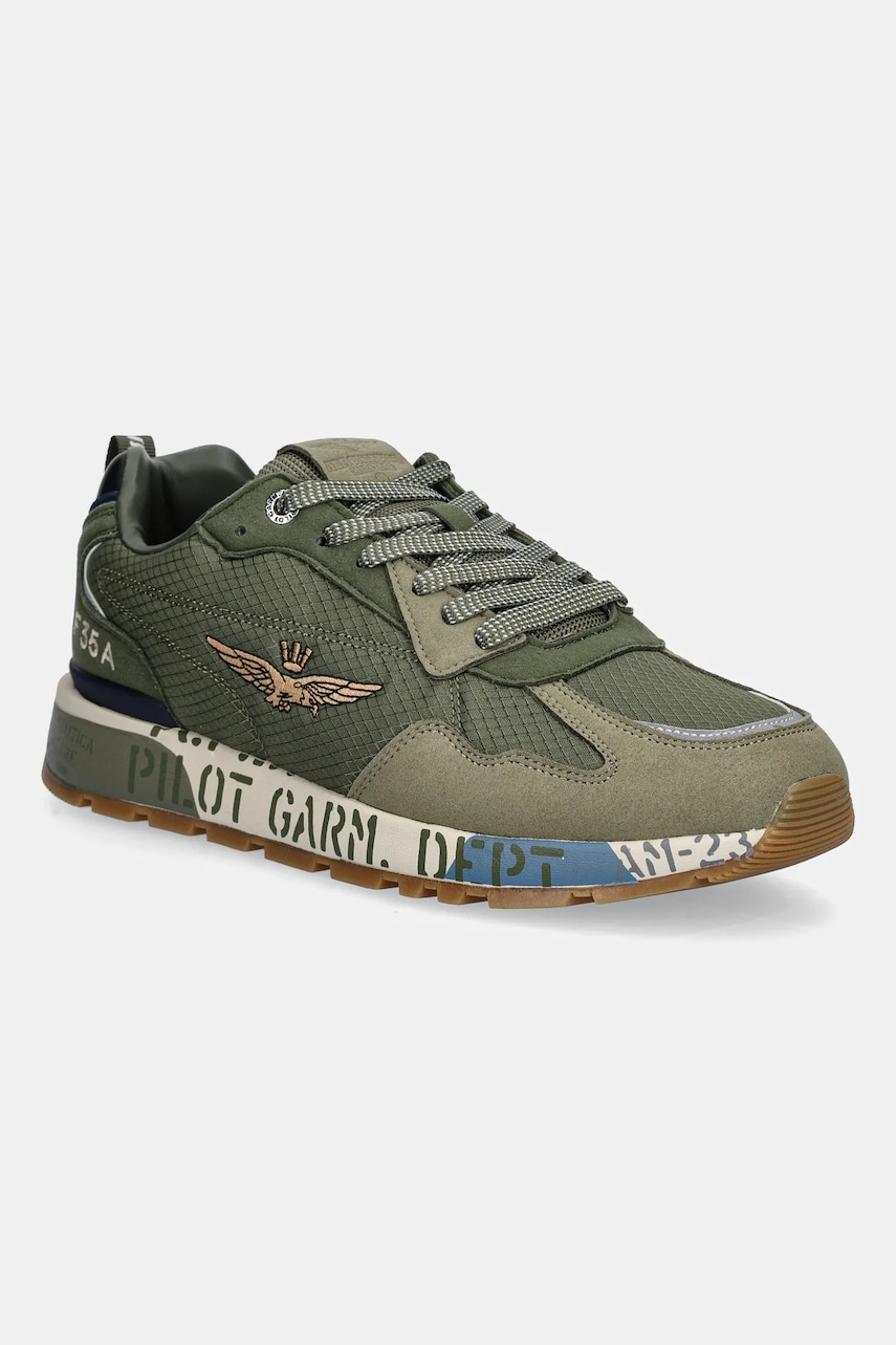 Tenisky Aeronautica Militare SNEAKERS pánské, zelená barva, 252SC0276UCT04249
