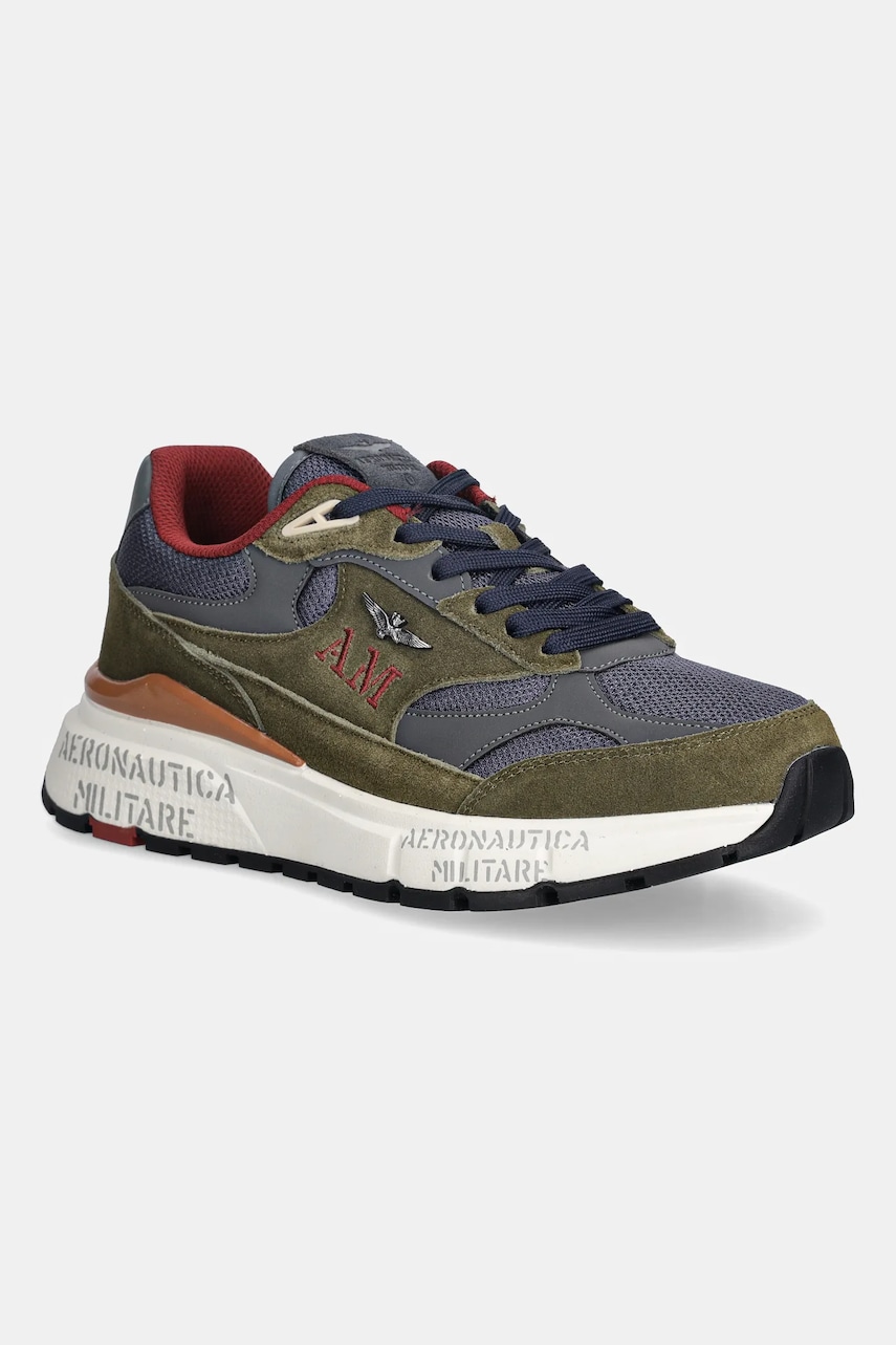 Tenisky Aeronautica Militare SNEAKERS pánské, zelená barva, 252SC0318UCT04248