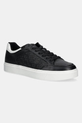 Tenisky Calvin Klein CLEAN CUP LOW LACEUP MONO pánské, černá barva, HM0HM01899