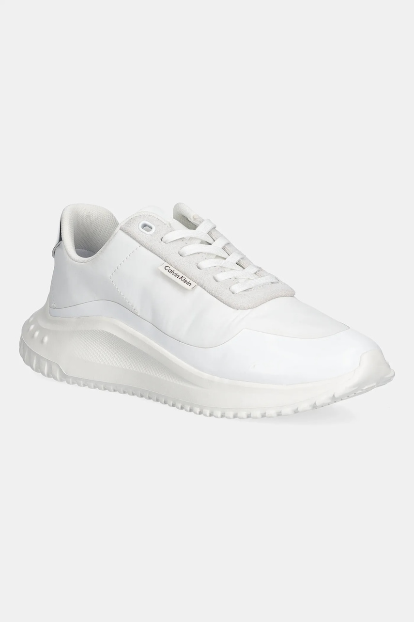 Tenisky Calvin Klein EVA RUNNER LACE UP MAT MIX dámské, bílá barva, YW0YW02016