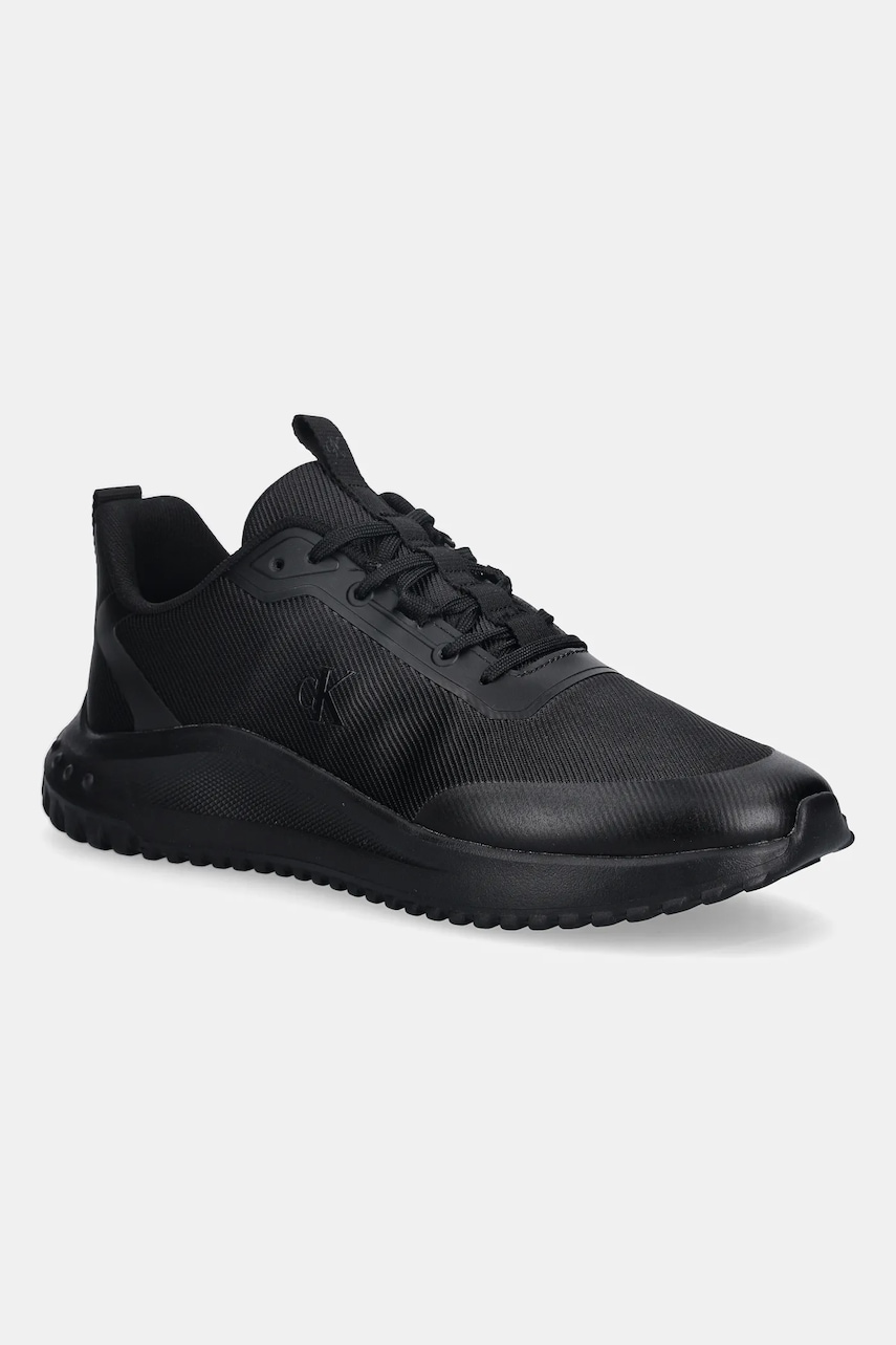 Tenisky Calvin Klein EVA RUNNER LACE UP MAT MIX pánské, černá barva, YM0YM01442