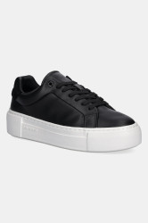 Tenisky Calvin Klein FF CUPSOLE LACE UP LTH dámské, černá barva, HW0HW02570