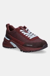 Tenisky Calvin Klein HIKE RUNNER CASUAL NY-SU AOP dámské, vínová barva, YW0YW01995