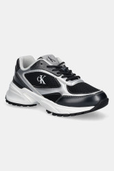 Tenisky Calvin Klein HIKE RUNNER LACE UP MESH MIX MET dámské, černá barva, YW0YW02063