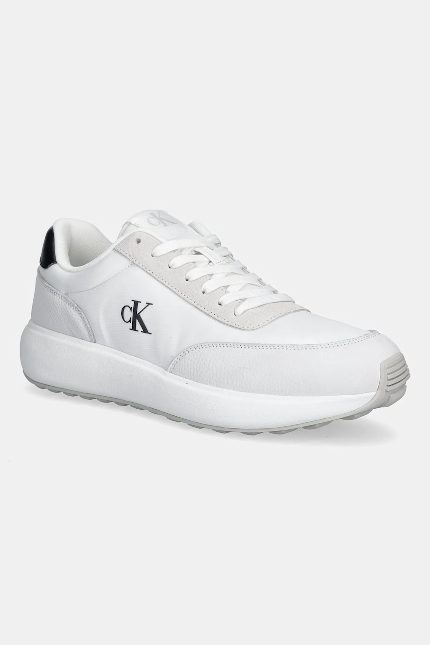 Tenisky Calvin Klein Jeans ATHLEISURE RUNNER LACEUP NY-SU pánské, bílá barva, YM0YM01370