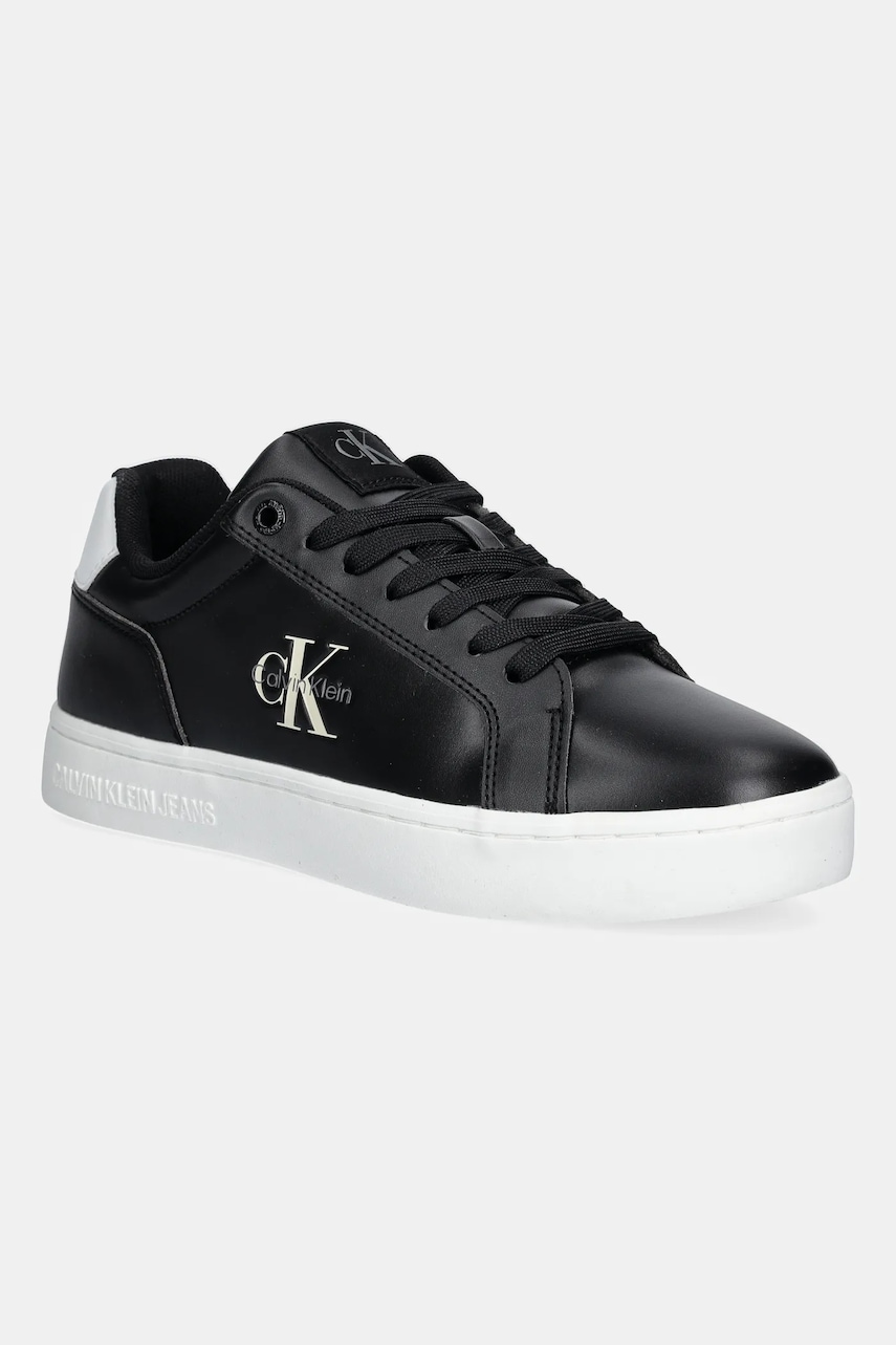 Tenisky Calvin Klein Jeans CLASSIC CUPSOLE MONO LTH WN dámské, černá barva, YW0YW01902