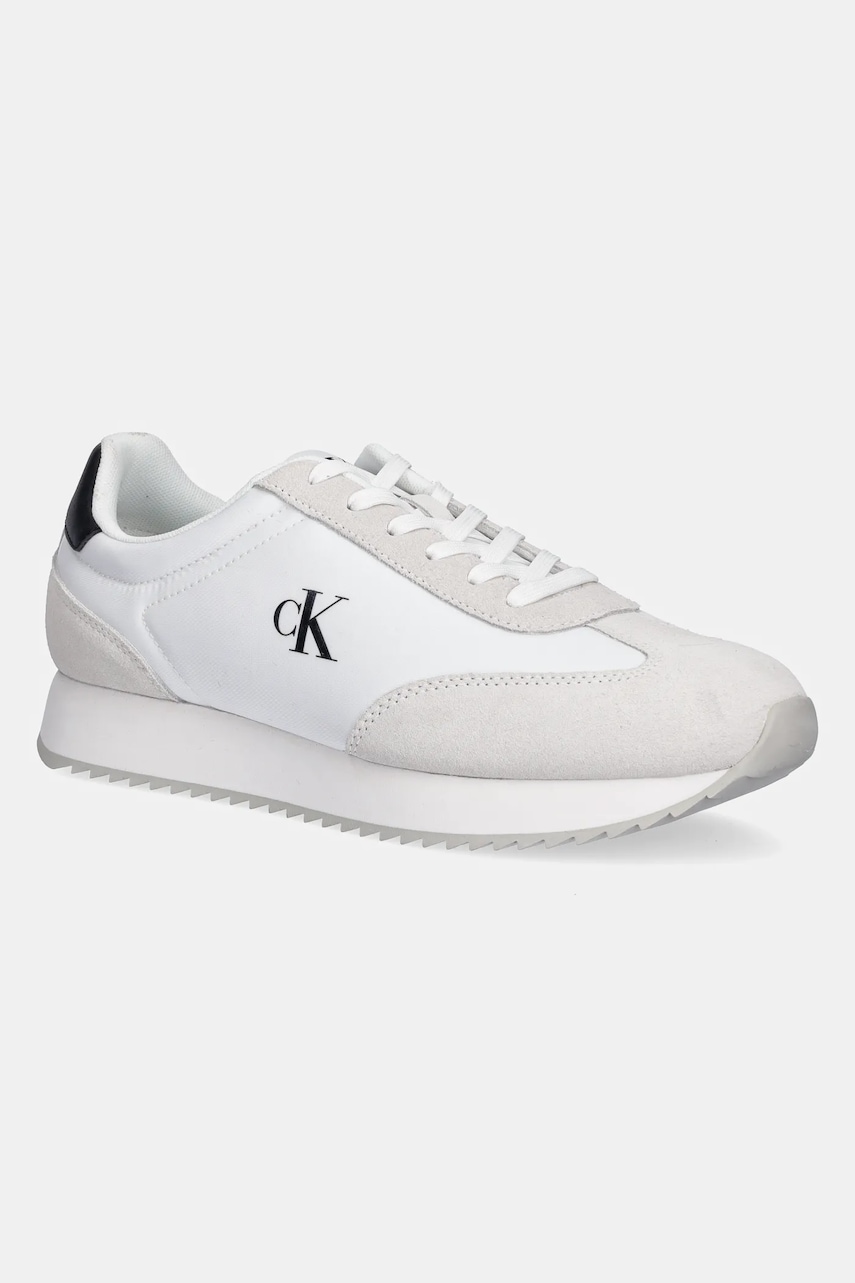 Tenisky Calvin Klein Jeans RETRO RUNNER LACE UP NY-SU pánské, béžová barva, YM0YM01325