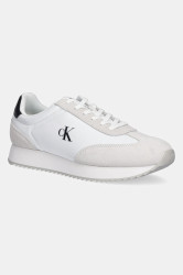 Tenisky Calvin Klein Jeans RETRO RUNNER LACE UP NY-SU pánské, béžová barva, YM0YM01325