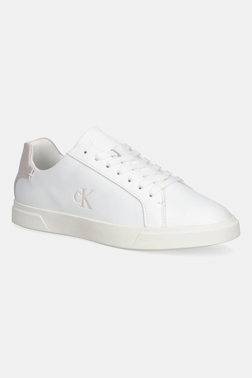 Tenisky Calvin Klein LOW PRO CUP LACEUP LTH MOIRE béžová barva, HW0HW02845