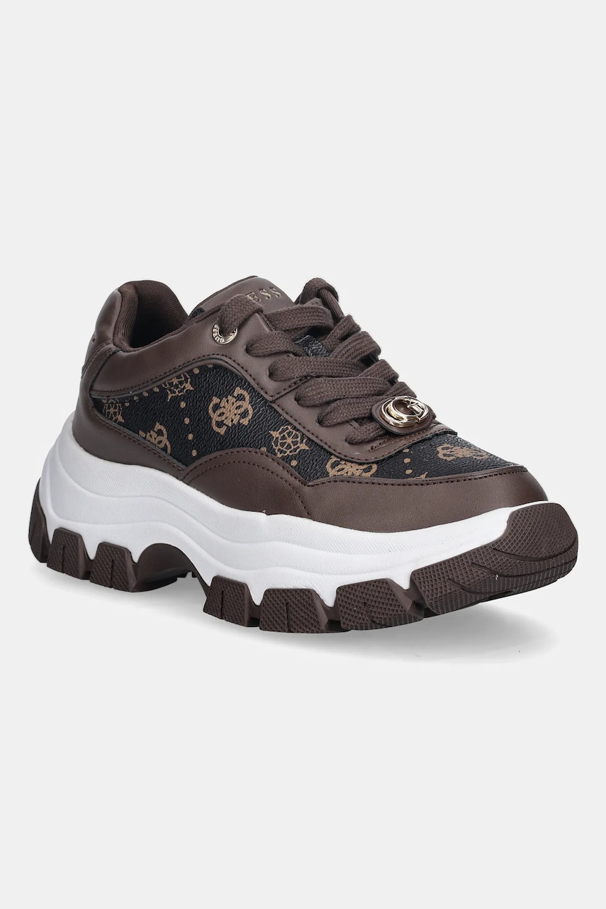 Tenisky Guess BERRETT2 dámské, hnědá barva, FLFBRT PEL12